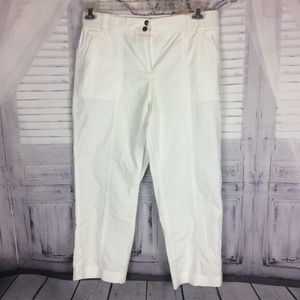 Chico's The Ultimate Fit Crop White Pants NWT